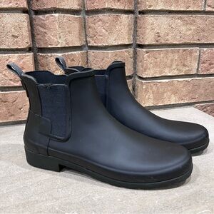 HUNTER WFS2201RMA Women's Rain Boot Black women’s size 10 New!!
